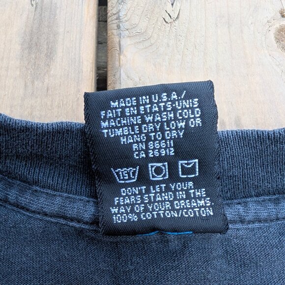 Vintage Y2K No Fear T-Shirt Men's L Black Game7 Graphic Pullover Retro Crew Neck - Picture 3 of 10